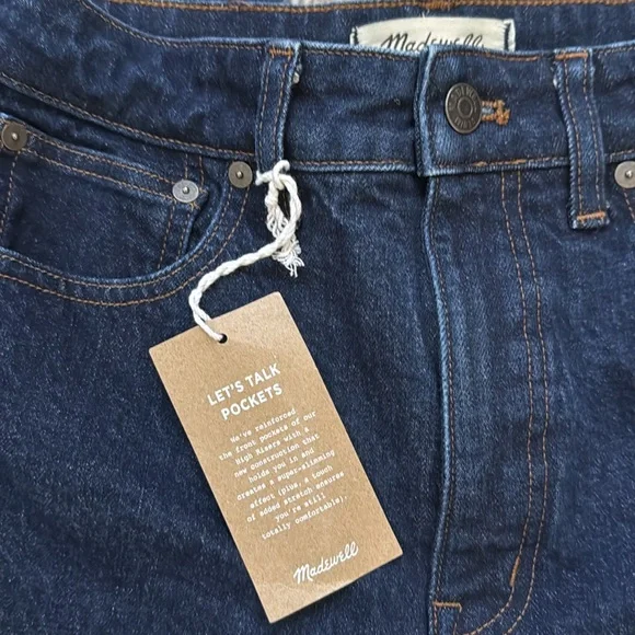 Madewell Women's Straight Leg Jeans - Dark Blue - Picture 3 of 8